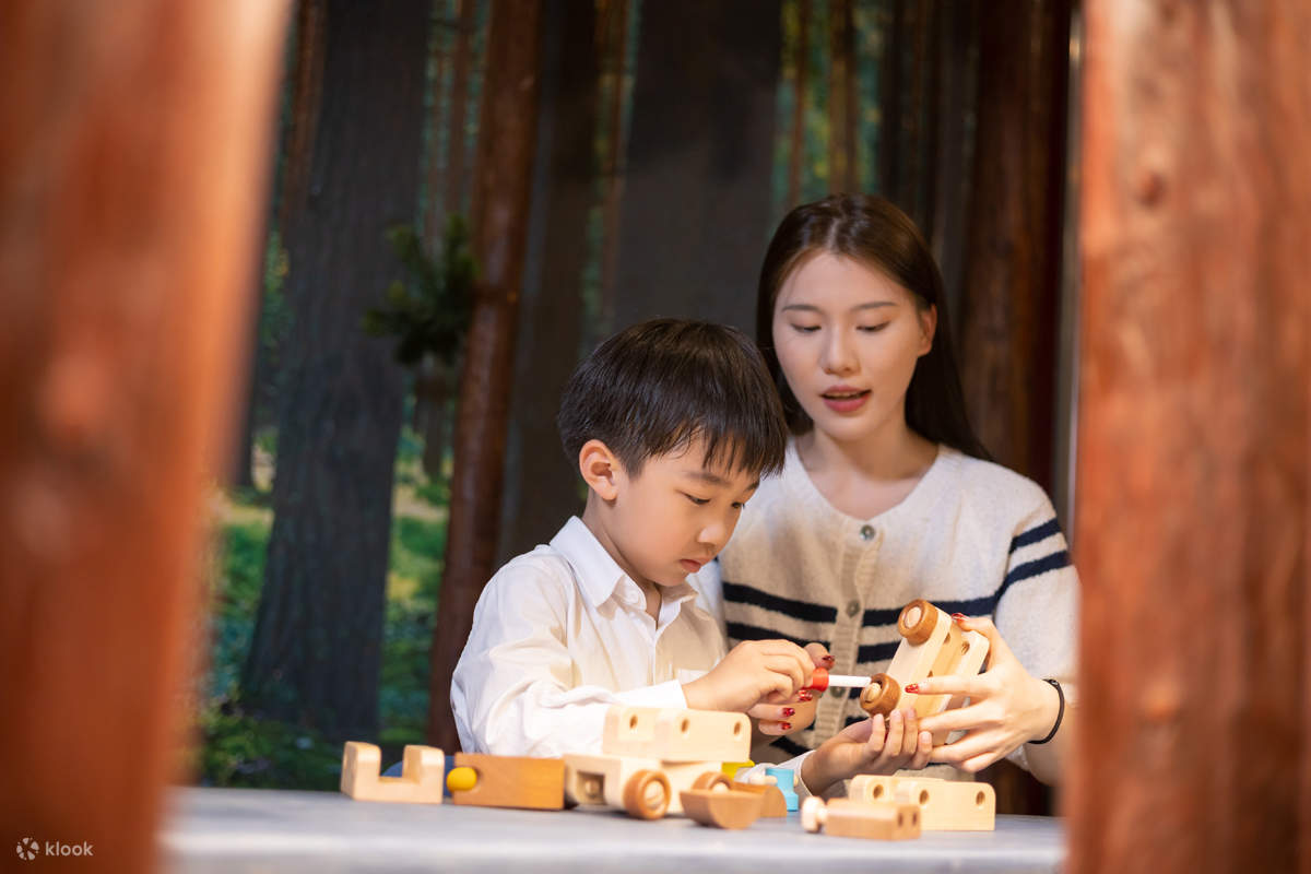 Atelier de travail du bois mécanique - Version avancée des blocs de construction parent-enfant, testant l'imagination et la capacité pratique. Vous voulez savoir si vous avez une imagination fertile ? Tournez-le, frappez-le, utilisez des vis et diverses p